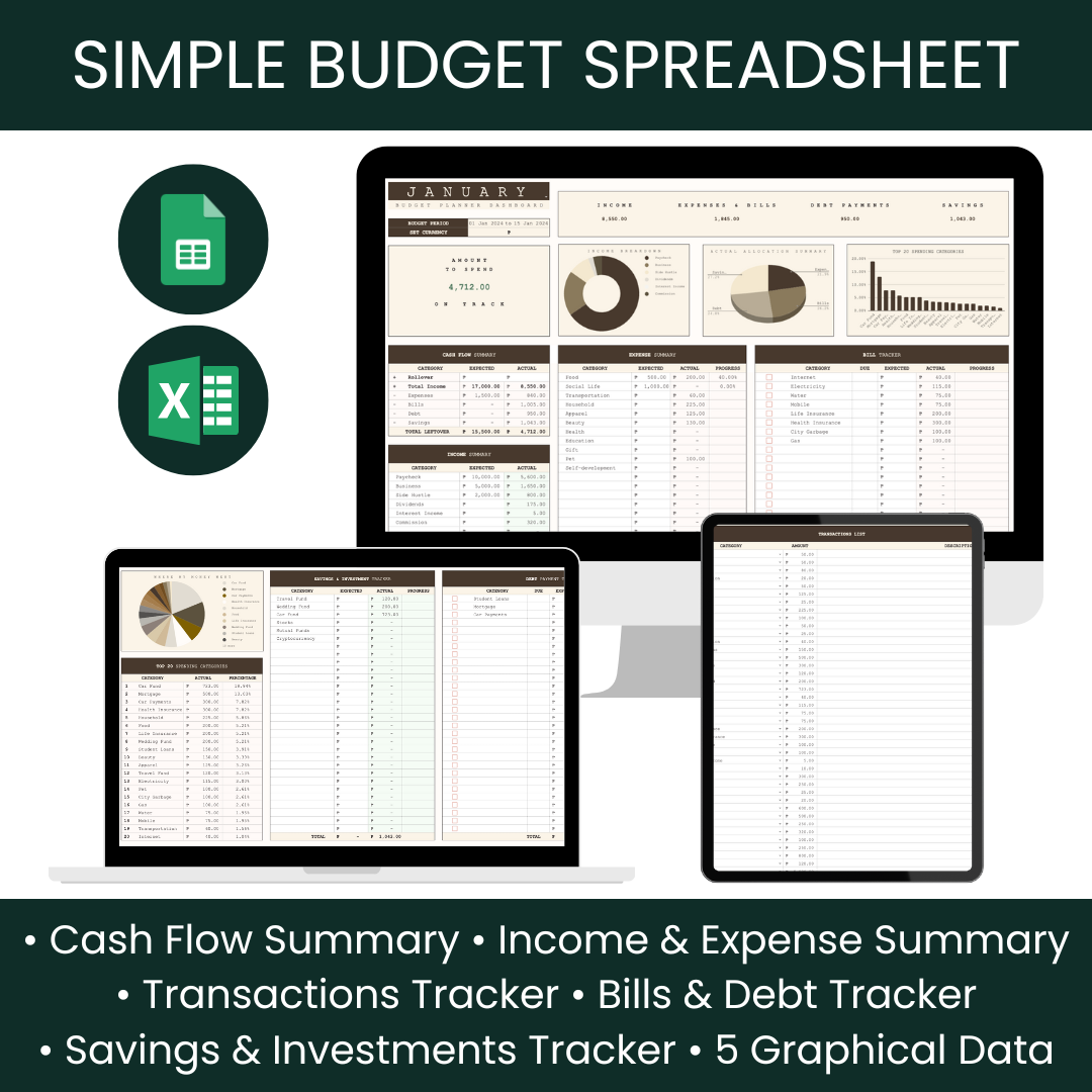 Simple Budget Spreadsheet