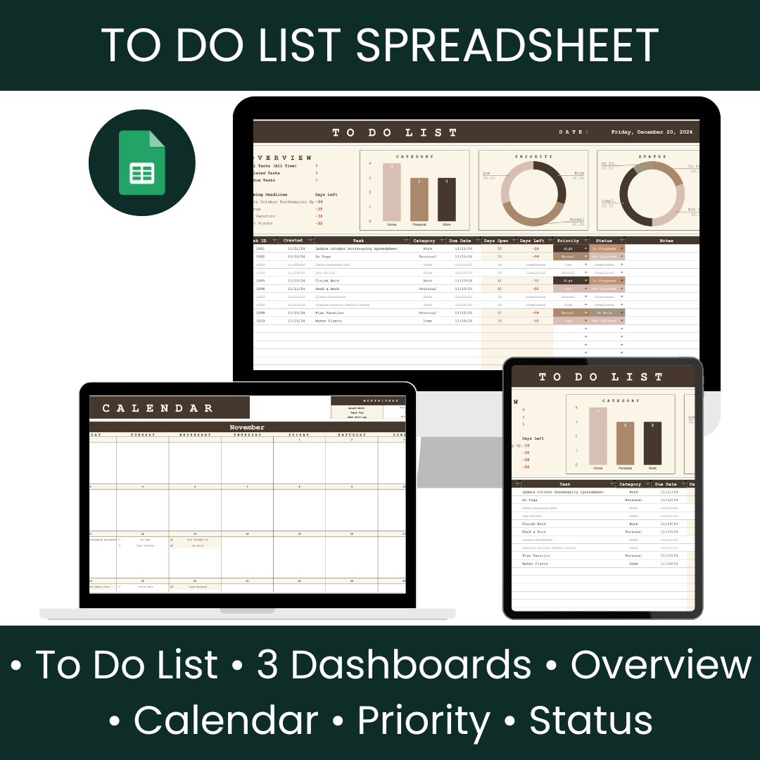 To Do List Spreadsheet